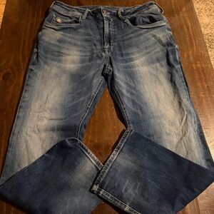 Buffalo David Bitton Faded Blue Straight Leg Jeans 36x30